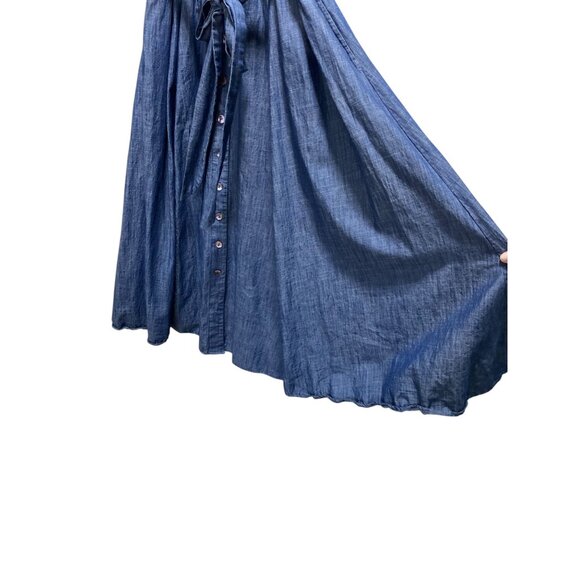 eShakti Blue Midi Dress - Picture 12 of 15